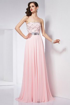 Robe de soirée naturel longue de princesse avec sans manches avec chiffon