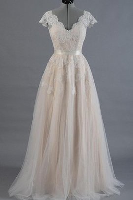 Robe de mariée moderne classique simple romantique avec manche courte