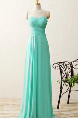 Robe demoiselle d'honneur de bustier manche nulle avec chiffon jusqu'au sol avec zip