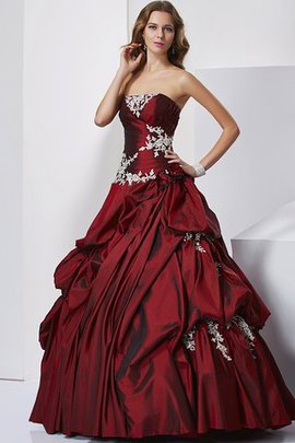 Robe de quinceanera naturel en taffetas cordon de mode de bal avec perle