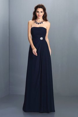 Robe demoiselle d'honneur longue avec zip a-ligne de bustier de princesse