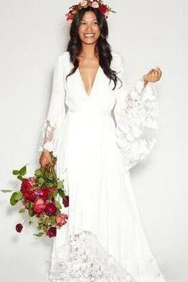 Robe de mariée plissage longue impressioé manche nulle fermeutre eclair