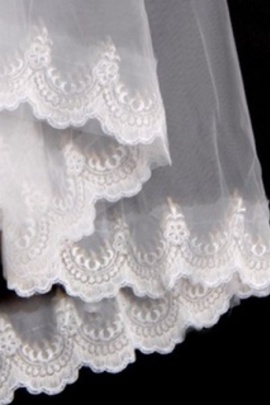 Junoesque ourlet de dentelle magnifique voile de mariée courte - photo 2