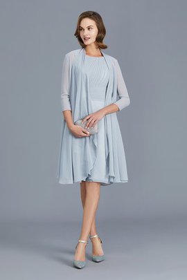 Robe mère de mariée col u profond au niveau de genou excellent en chiffon de princesse