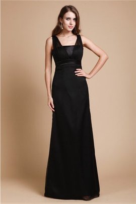 Robe de soirée longue de fourreau manche nulle en chiffon avec ruban