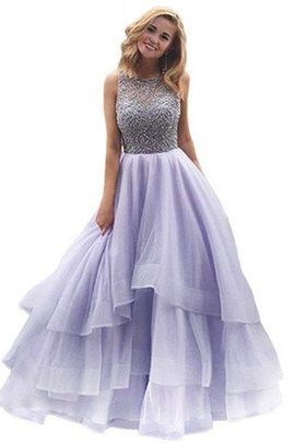 Robe de quinceanera naturel avec perle avec sans manches de mode de bal en organza