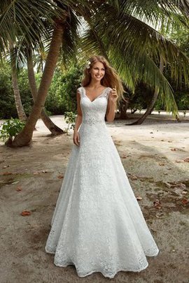 Robe de mariée luxueux facile avec perle decoration en fleur boutonné