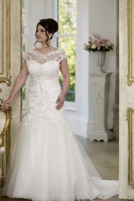 Robe de mariée delicat modeste brodé cordon de traîne courte