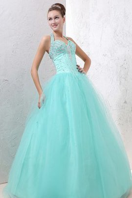 Robe de quinceanera de mode de bal ligne a col en forme de cœur avec perle en tulle