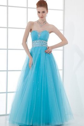 Robe de quinceanera a-ligne avec sans manches avec perle