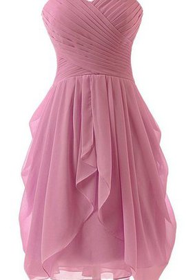 Robe de graduation bref ligne a en chiffon cordon de lotus