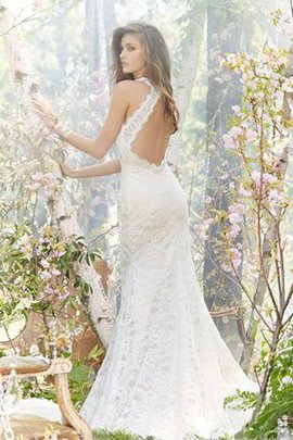 Robe de mariée sexy collant avec décoration dentelle de traîne courte entrecroisé