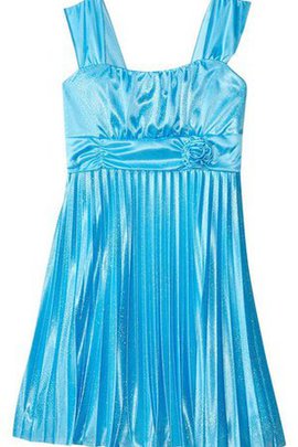 Robe de cortège enfant plissé manche nulle textile taffetas fermeutre eclair avec nœud