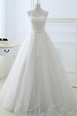 Robe de mariée distinguee avec lacets en tout plein air col en forme de cœur a-ligne