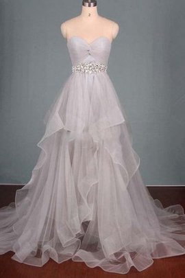 Robe de bal eclaté en tulle de bustier cordon ruché