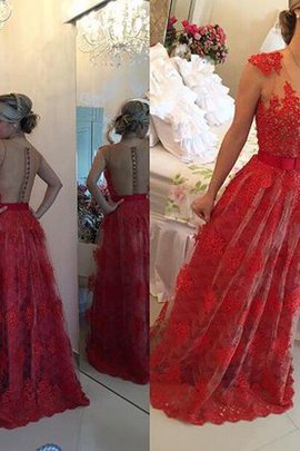 Robe de bal manche nulle avec perle fermeutre eclair appliques ligne a