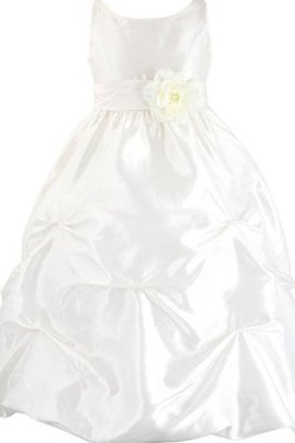 Robe de cortège enfant textile taffetas de mode de bal jusqu'au sol ornée ligne a