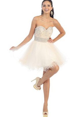 Robe de graduation bref simple sexy ligne a textile en tulle