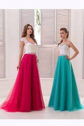 Robe de bal col en reine fermeutre eclair de traîne courte en tulle jusqu'au sol