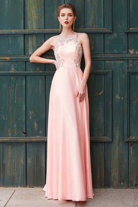 Robe de bal naturel avec perle jusqu'au sol manche nulle de princesse