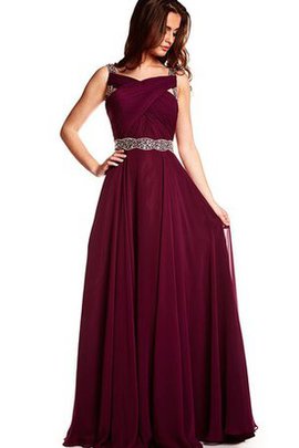 Robe de bal longue intemporel avec perle avec ruban avec chiffon