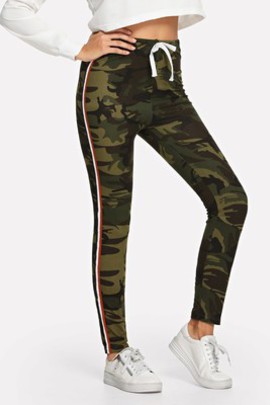 Legging avec cordon camouflage et imprimé