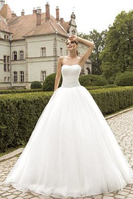 Robe de mariée simple naturel de mode de bal en tulle de traîne courte