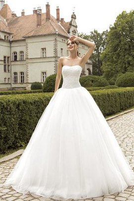 Robe de mariée simple naturel de mode de bal en tulle de traîne courte