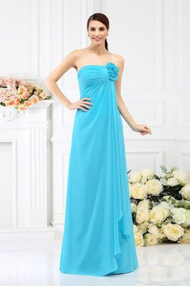 Robe demoiselle d'honneur longue avec zip de bustier a-ligne avec chiffon