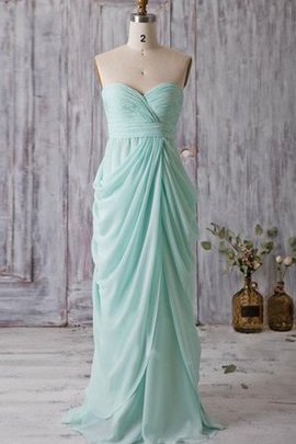 Robe demoiselle d'honneur ligne a dos nu au drapée de lotus en chiffon