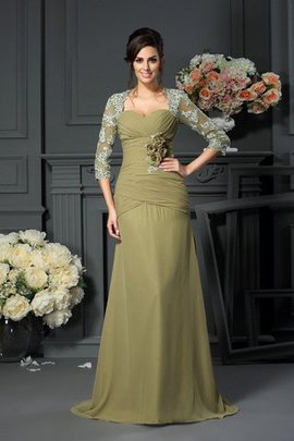 Robe mère de mariée longue naturel manche nulle col en forme de cœur fermeutre eclair