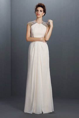 Robe de bal longue de princesse en chiffon longueur au ras du sol avec zip