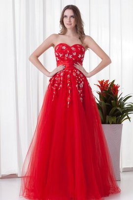 Robe de quinceanera longue col en forme de cœur manche nulle