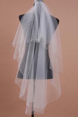 Excellent chic simple | moderne court voile de mariage