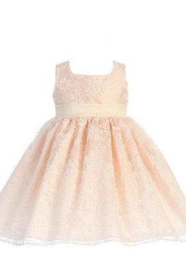 Robe de cortège enfant bref manche nulle ligne a fermeutre eclair en satin