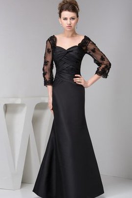 Robe de soirée longue en 3/4 manche de sirène ruché avec sans manches