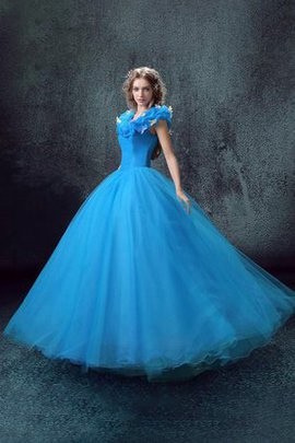 Robe de quinceanera naturel en tulle col en forme de cœur en satin avec perle