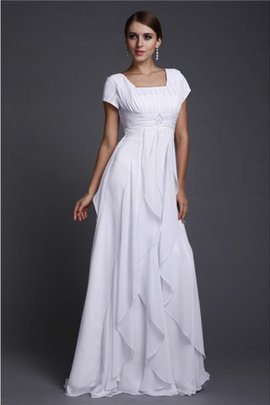 Robe de bal naturel de lotus en chiffon longueur au ras du sol fermeutre eclair