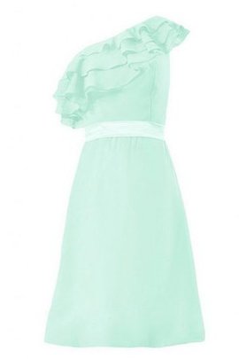 Robe demoiselle d'honneur naturel fermeutre eclair en chiffon a-ligne pèlerine