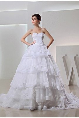 Robe de mariée longue de tour de ceinture empire de mode de bal avec lacets avec perle