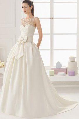 Robe de mariée col en bateau en dentelle salle interne longueur au niveau de sol sachet