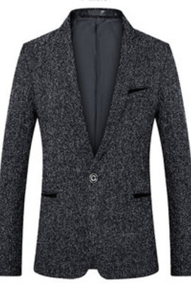 Hommes blazer blazer marque costume décontracté noir