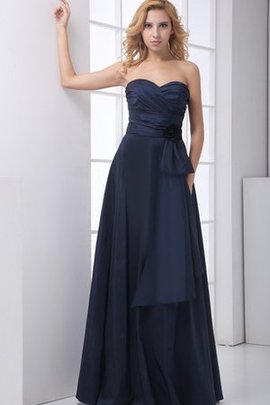 Robe de soirée longue avec sans manches de col en cœur textile taffetas a-ligne