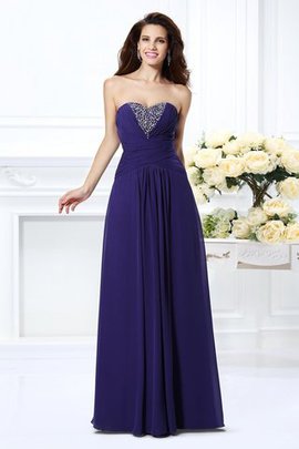 Robe de bal longue avec chiffon de princesse jusqu'au sol col en forme de cœur