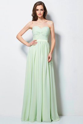 Robe de bal plissage de tour de ceinture en haute avec chiffon ligne a avec sans manches