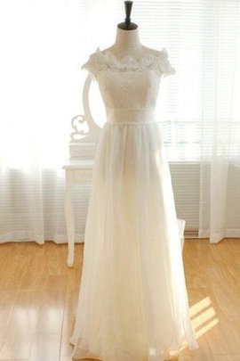 Robe de mariée plissage romantique festonné en dentelle au bord de la mer