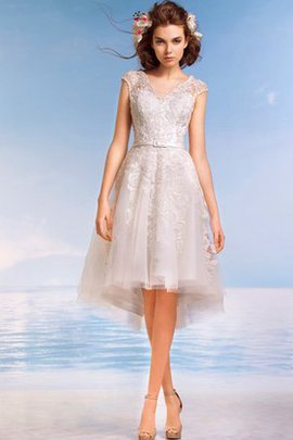 Robe de mariée informel facile ligne a en dentelle en tulle