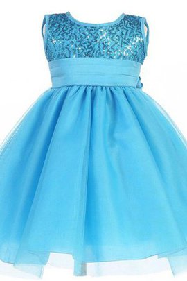 Robe de cortège enfant plissé pailleté ligne a manche nulle