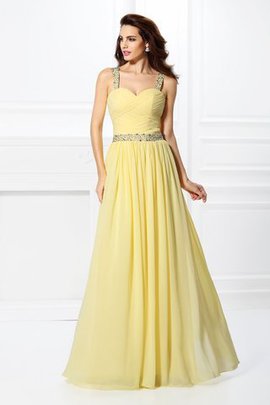 Robe de bal longue col en forme de cœur jusqu'au sol avec chiffon fermeutre eclair