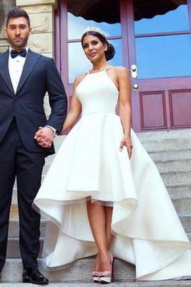 Robe de mariée facile elégant intemporel en organza longueur au niveau de sol